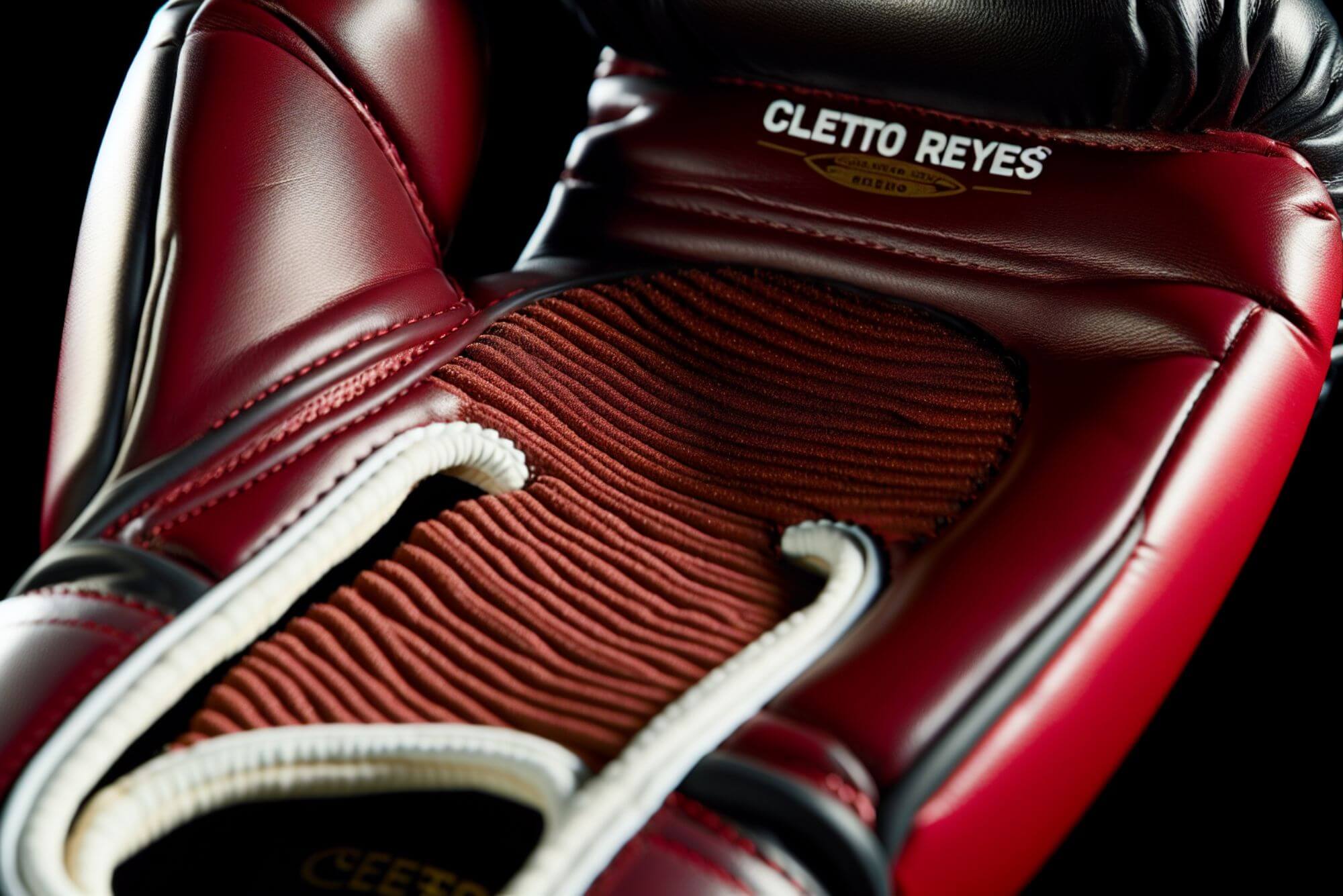Close-up of compact padding in Cleto Reyes gloves