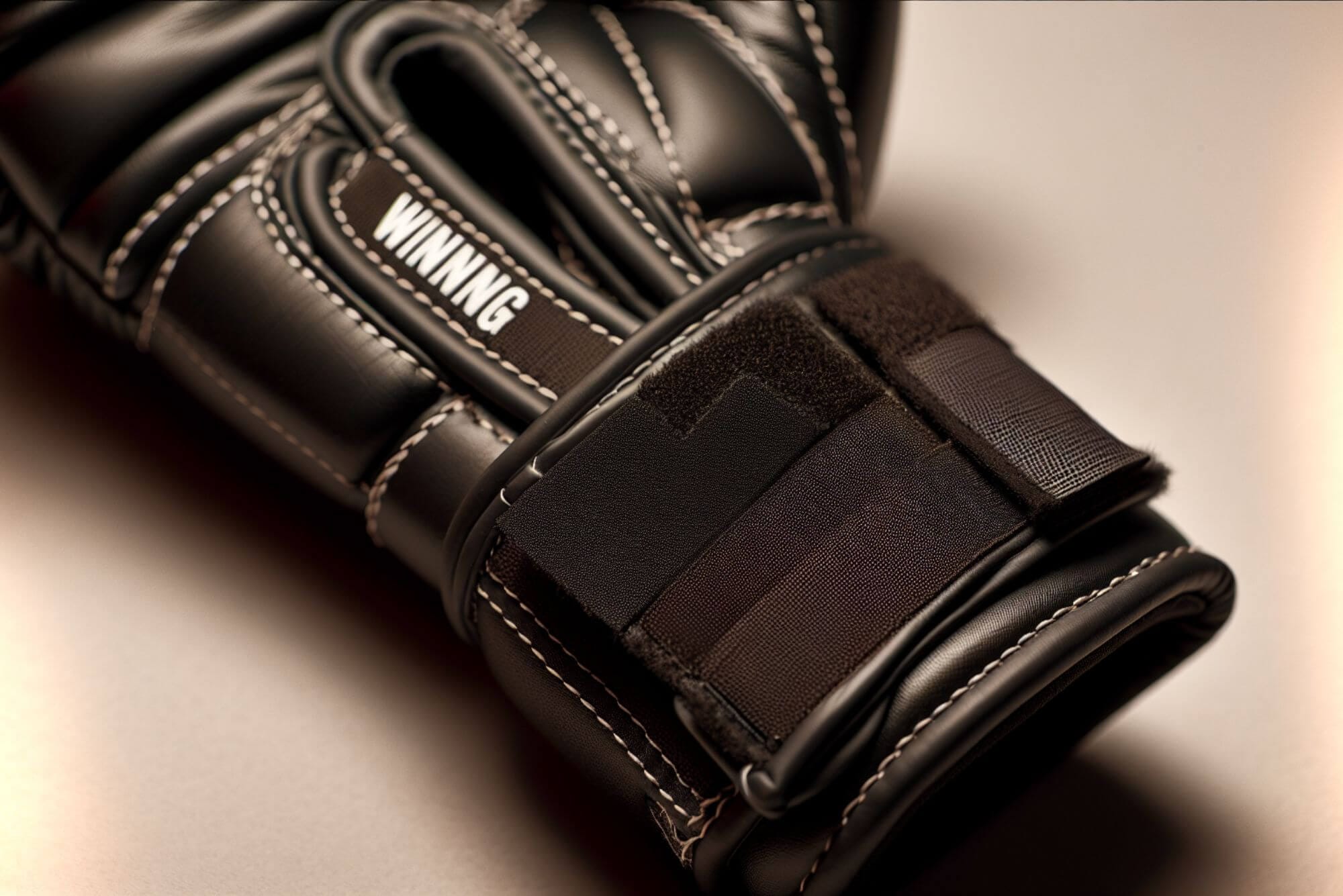 Wrist support in boxing gloves
